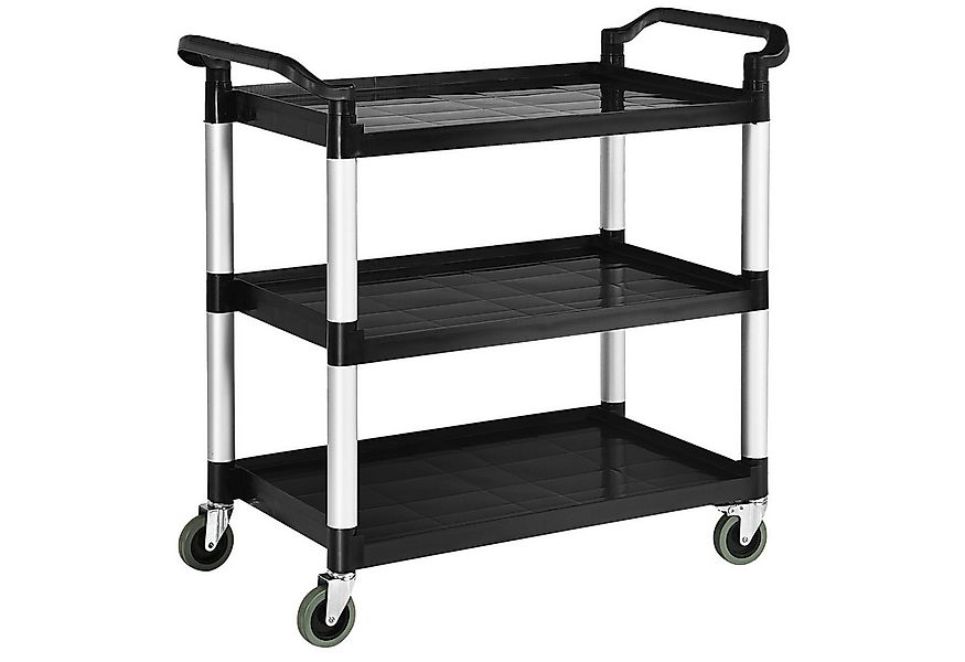 COSTWAY Servierwagen, mit Griffen & 4 Rollen, Metall, 103 x 49 x 98 cm günstig online kaufen