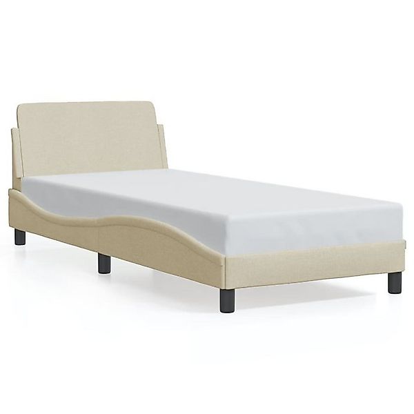 vidaXL Bettgestell mit Kopfteil Creme 90x200 cm Stoff Modell 81957704 günstig online kaufen