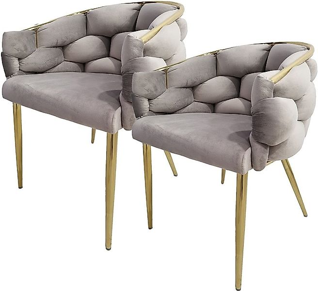 Kayoom Polsterstuhl "Stuhl Grace 125 2er-Set, Gestell aus Eisen, bequem gep günstig online kaufen