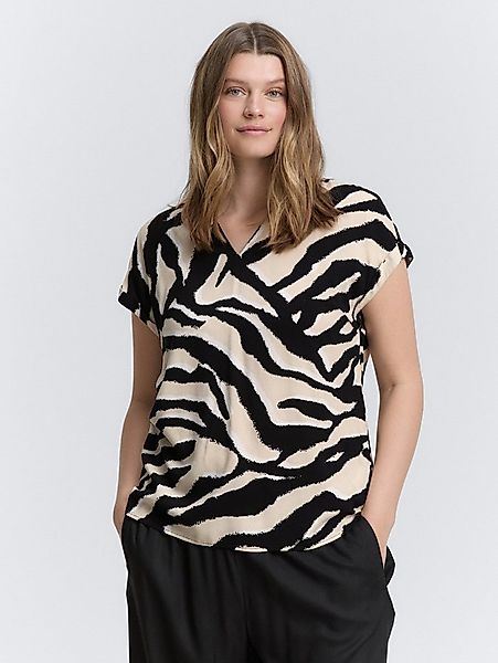 TOM TAILOR PLUS Kurzarmbluse Blusen & Shirts Plus Size - Loose Fit Bluse günstig online kaufen