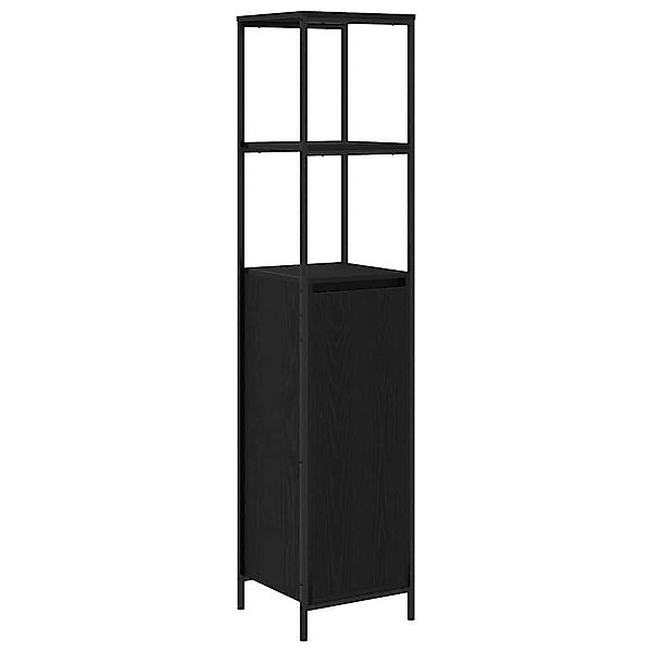 vidaXL Badezimmerspiegelschrank Badschrank mit Regalen Schwarz günstig online kaufen