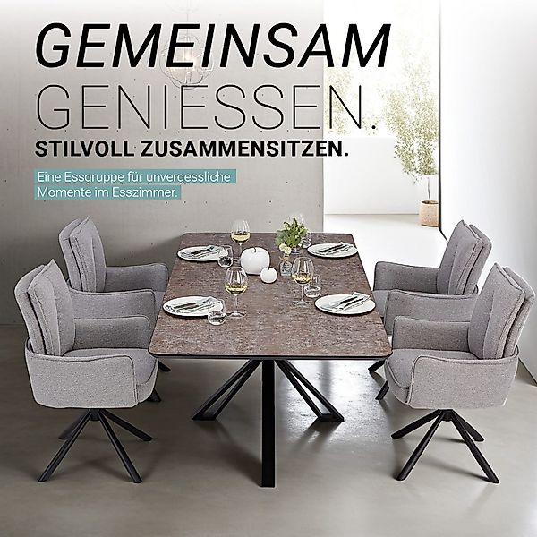 Homestyle4u Essgruppe Esstisch 200x100 Vintage edel günstig online kaufen