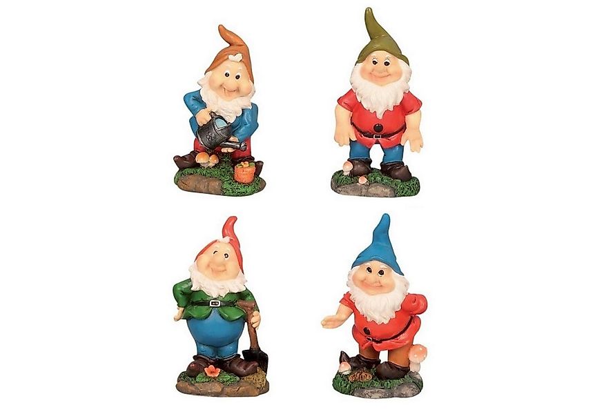 Geschenkestadl Gartenzwerg Set mit 4 lustigen Gartenzwergen, (4 St) günstig online kaufen