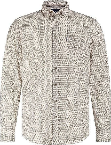 State of Art Shirt Poplin Druck Beige - Größe 3XL günstig online kaufen