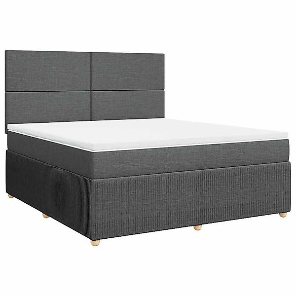 vidaXL Boxspringbett mit Matratze Dunkelgrau 180x200 cm Stoff 3292129 günstig online kaufen