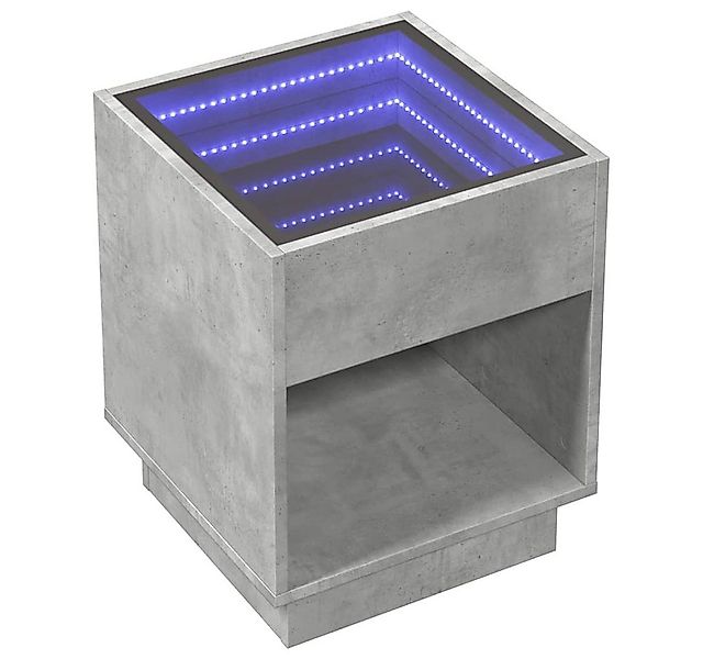 vidaXL Couchtisch Couchtisch mit Infinity-LED Betongrau 40x40x50 cm (1-St) günstig online kaufen