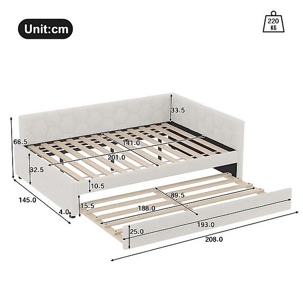TavilaEcon Daybett Tagesbett, Schlafsofa mit Nachttischlampe und USB-Anschl günstig online kaufen