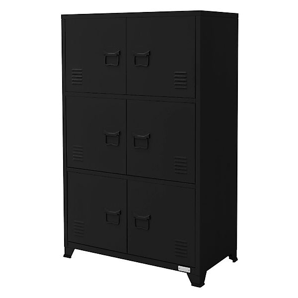 ML-Design Aktenschrank 75x40x120 cm Schwarz aus Stahl Freistehender günstig online kaufen
