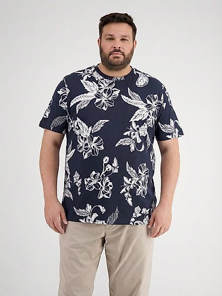 LERROS T-Shirt T-Shirt mit O-Neck, All-over-Print in grossen Größen günstig online kaufen