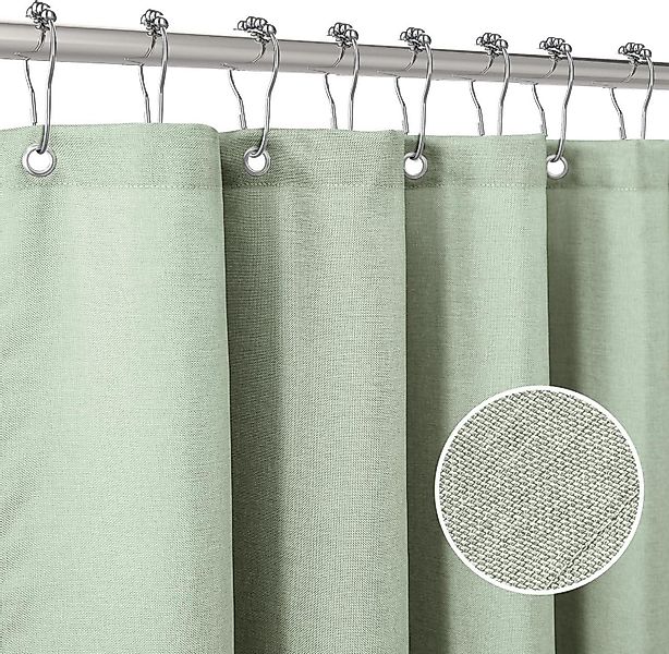 LuxusKollektion Duschvorhang Leinen Duschvorhang Metallringe Wasserdicht günstig online kaufen