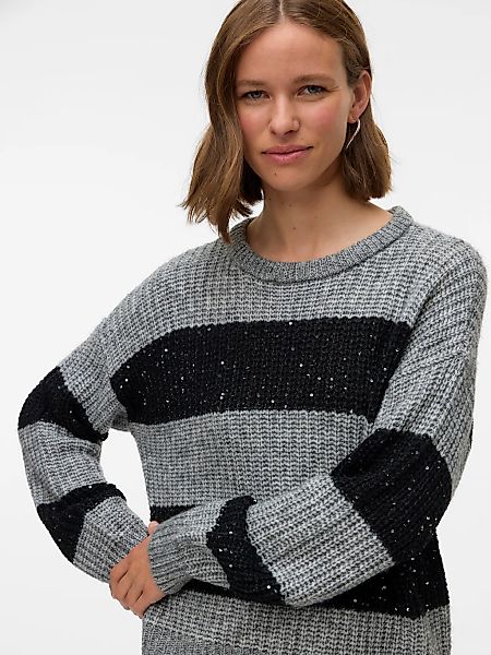 Vero Moda Strickpullover "VMSPARKLE LS O-NECK PULLOVER" günstig online kaufen