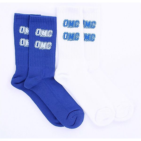 OMC Socken Herren Weiß und blau Baumwolle und Elasthan günstig online kaufen