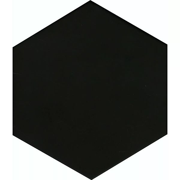 Feinsteinzeug Hexagon Solid Black Glasiert Matt 21,5 x 25 x 0,9 cm günstig online kaufen