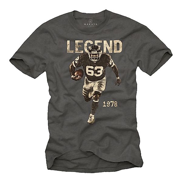 MAKAYA Print-Shirt American Football Bulldozer Motiv günstig online kaufen