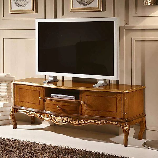 TV Möbel in Nussbaumfarben 150 cm breit günstig online kaufen