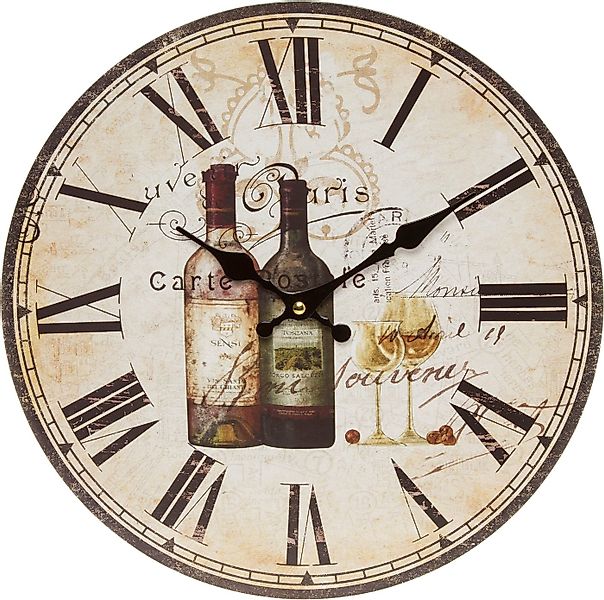 Myflair Möbel & Accessoires Wanduhr "Walram" (weiß, rund, römische Ziffern, günstig online kaufen