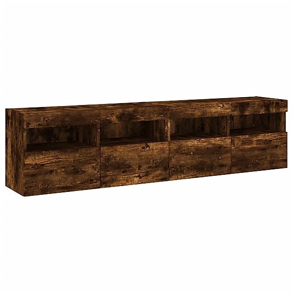 vidaXL TV-Wand TV-Wandschränke mit LED-Leuchten 2 günstig online kaufen