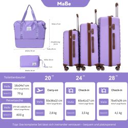 Travelhouse Trolleyset Ascona, 4 Rollen, (Spar-Set, günstig online kaufen