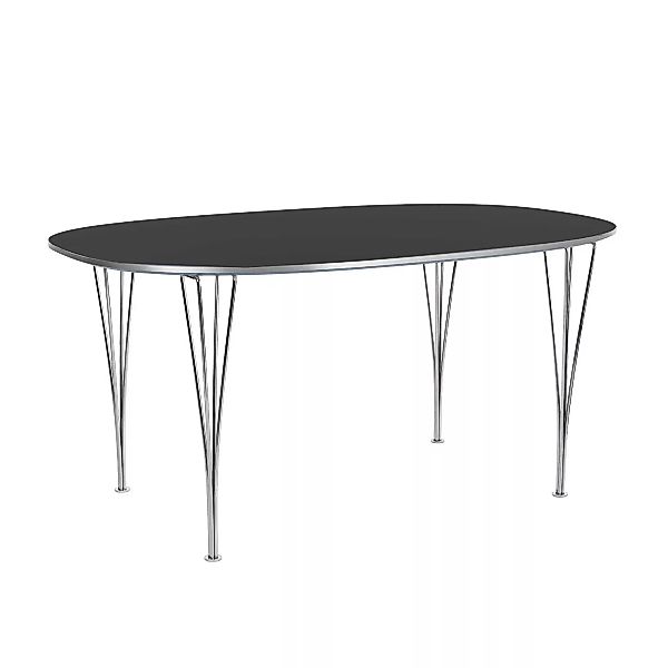 Fritz Hansen - B613 Super-elliptischer Tisch 180x120x72cm - schwarz/Laminat günstig online kaufen