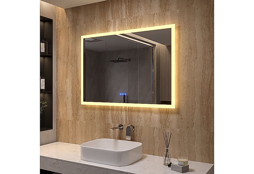 AQUABATOS LED-Lichtspiegel Badezimmer Spiegel Badspiegel Wandspiegel mit Be günstig online kaufen