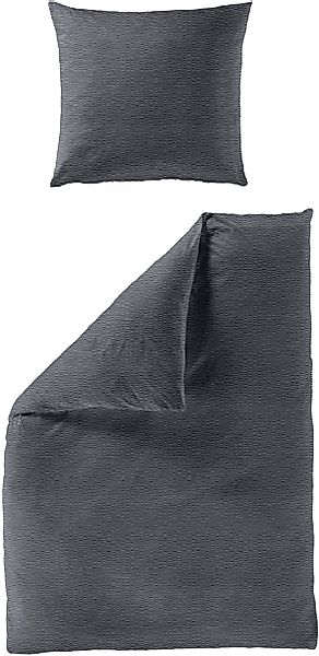 BIERBAUM Bettwäsche Chic Uni, Seersucker, 2 günstig online kaufen