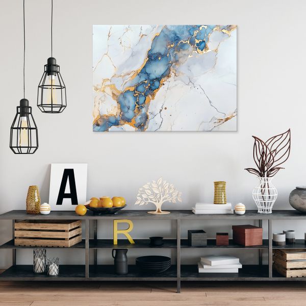 Wallarena Leinwandbild Abstrakt Marmor Grau Leinwand günstig online kaufen