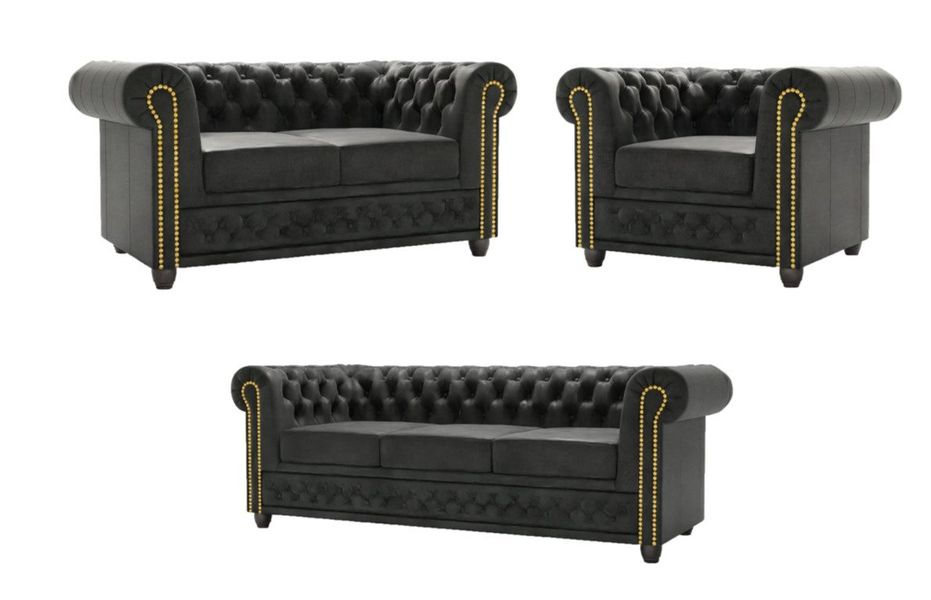 S-Style Möbel Polstergarnitur Chesterfield Anton 3+2+1 günstig online kaufen