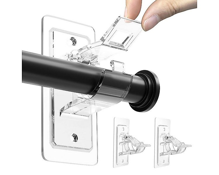 DOPWii Gardinenstangenhalter Gardinenstangenhalterung ohne Bohren, 2er-Set günstig online kaufen