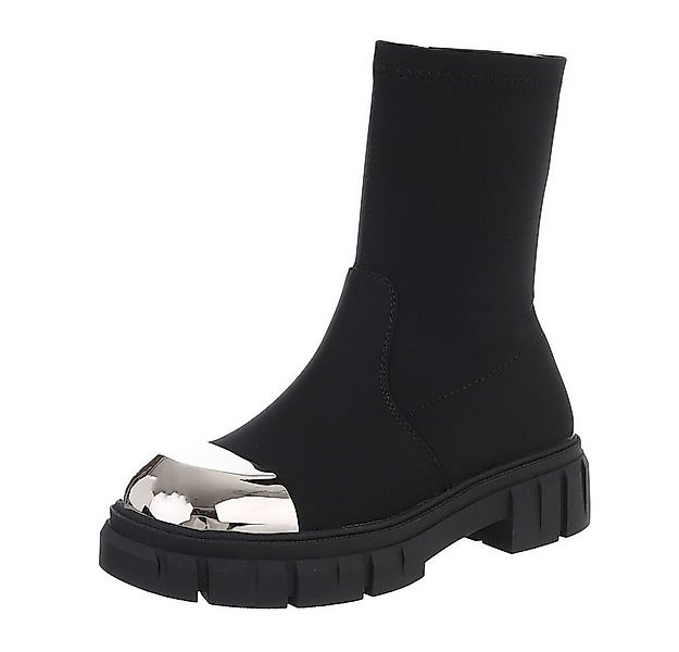 Ital-Design Damen Bikerschuhe Biker Westernstiefelette (87124866) Blockabsa günstig online kaufen
