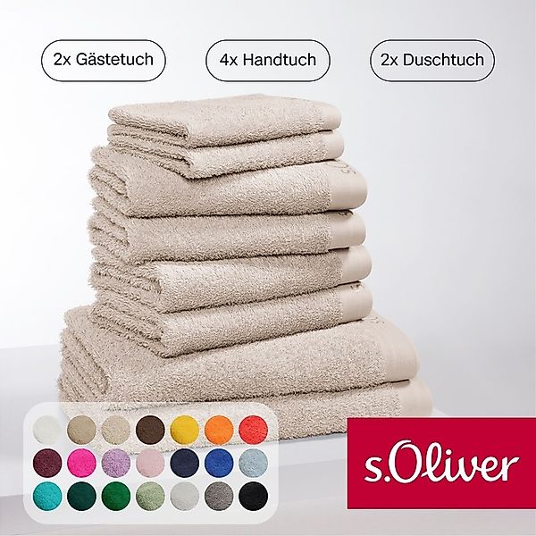 s.Oliver Handtuch Set »s.Oliver, Premium Qualität, 600 gr/m²«, (Set, 8 St., günstig online kaufen