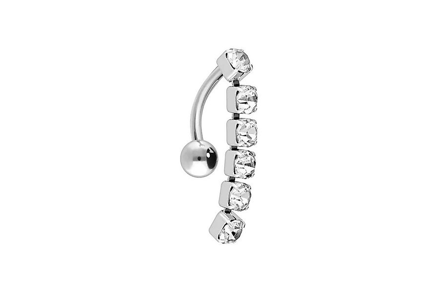 PIERCINGLINE Bauchnabelpiercing Chirurgenstahl Bananabell KRISTALLKETTE (Ba günstig online kaufen