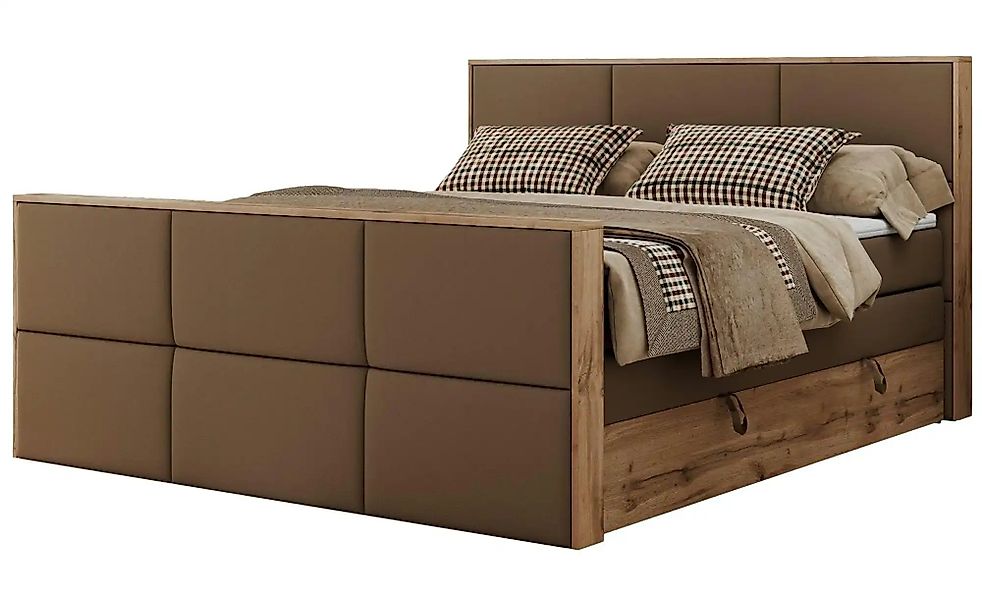 Boxspringbett mit Bettkasten Albero 2 King Duo ¦ braun ¦ Maße (cm): B: 168 günstig online kaufen