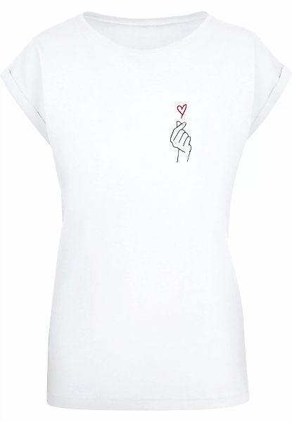 Merchcode T-Shirt "Merchcode Damen Ladies K Heart Extended Shoulder Tee" günstig online kaufen