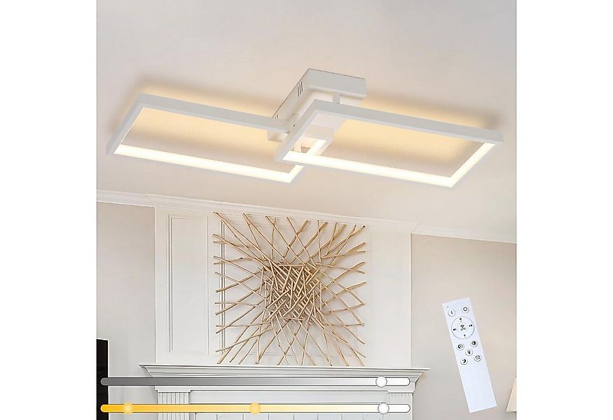 Nettlife LED Deckenleuchte Deckenlampe 80CM Dimmbar mit Fernbedienung 48W, günstig online kaufen