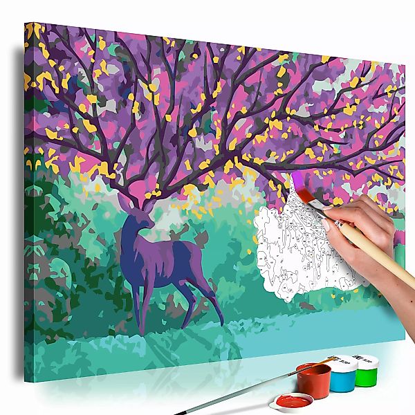 Malen Nach Zahlen - Purple Deer günstig online kaufen