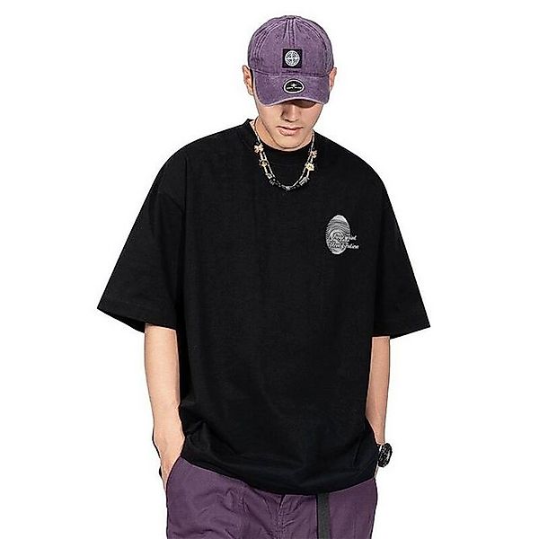 YRIIOMO Kurzarmshirt Stylisches Herren T Shirt mit kreativem Print, atmungs günstig online kaufen