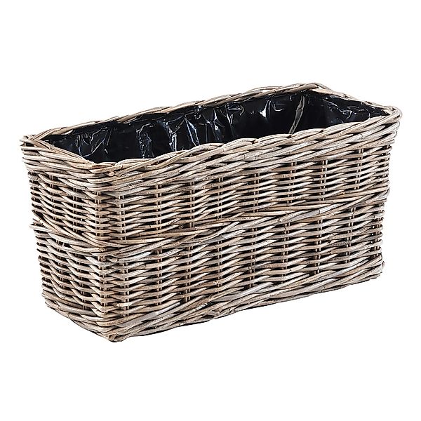 Kobolo Pflanzkübel Blumenbank Balkonkasten Blumenkasten LAURO Rattan (1 Stü günstig online kaufen