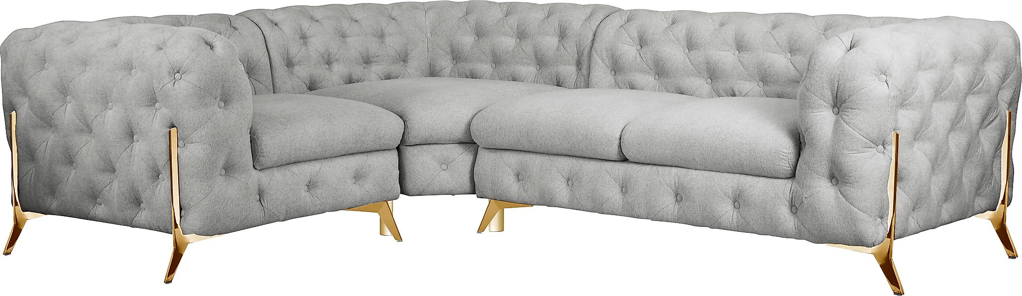 Home affaire Chesterfield-Sofa »Amaury L-Form« moderne Chersterfield-Optik, günstig online kaufen