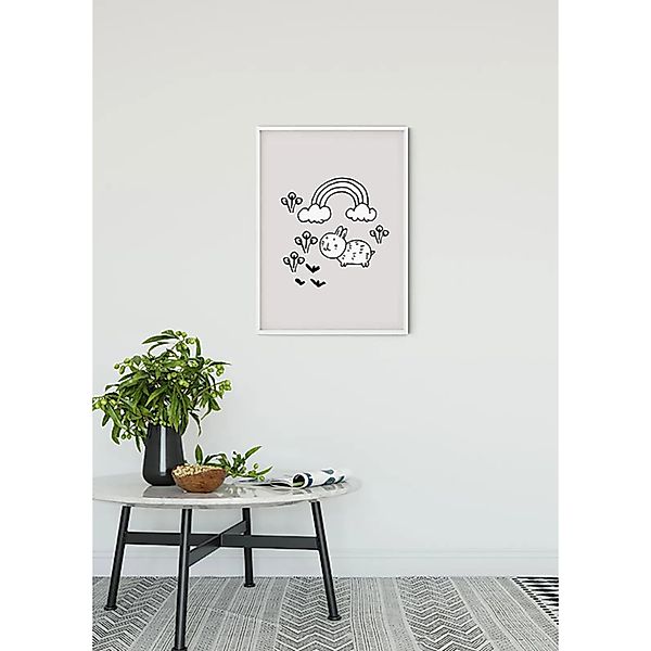 Komar Bild "Scribble Bunny" Tiere 1 Stk. tlg. Wandbild zur Dekoration - ohn günstig online kaufen