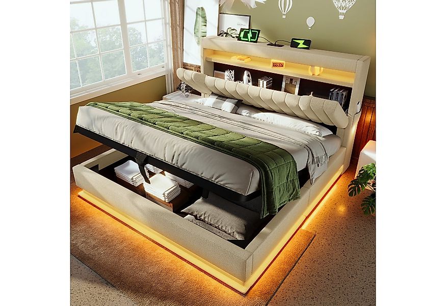 TavilaEcon Boxspringbett Modernes LED-Bett mit Smart-Funktionen, 4 Größen ( günstig online kaufen