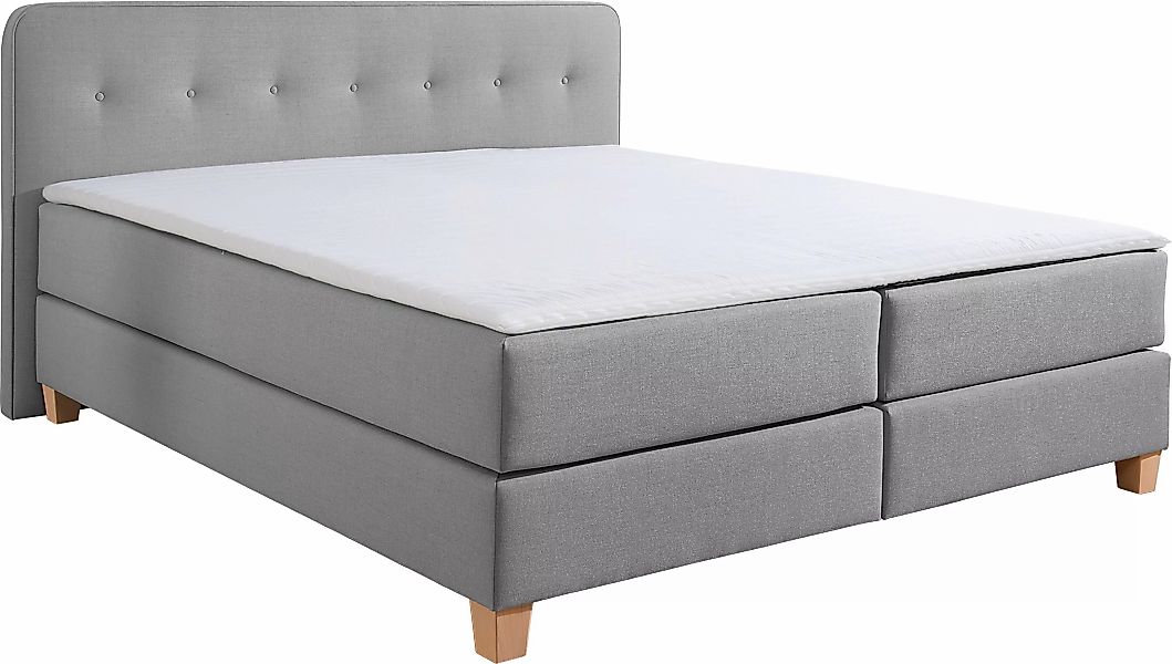Home affaire Boxspringbett "Fargo", inkl. Topper, in 3 Matratzenarten, in S günstig online kaufen
