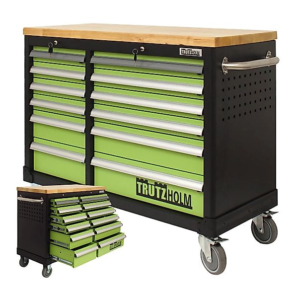 TRUTZHOLM Werkstattwagen DELUXE 12 Schubladen Unbestückt 123 cm Breite Mit günstig online kaufen