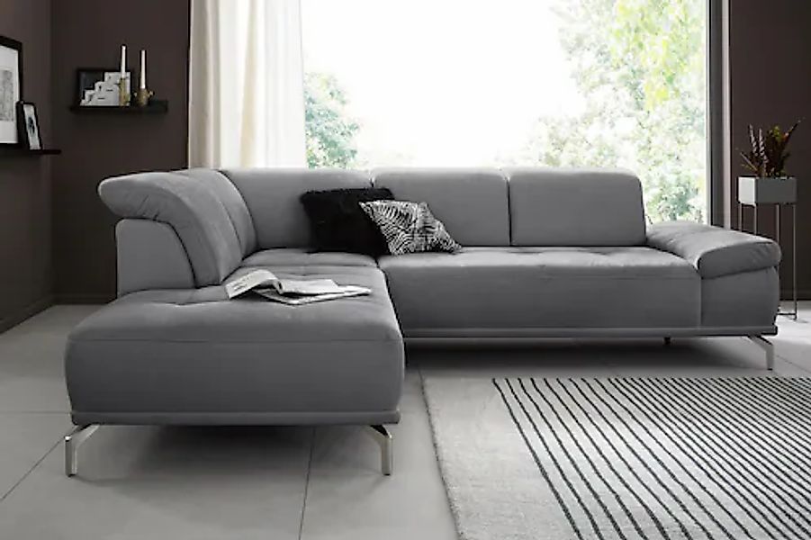 Home affaire Ecksofa »Caluna« Inkl.Sitztiefenverstellung, wahlweise mit Kop günstig online kaufen
