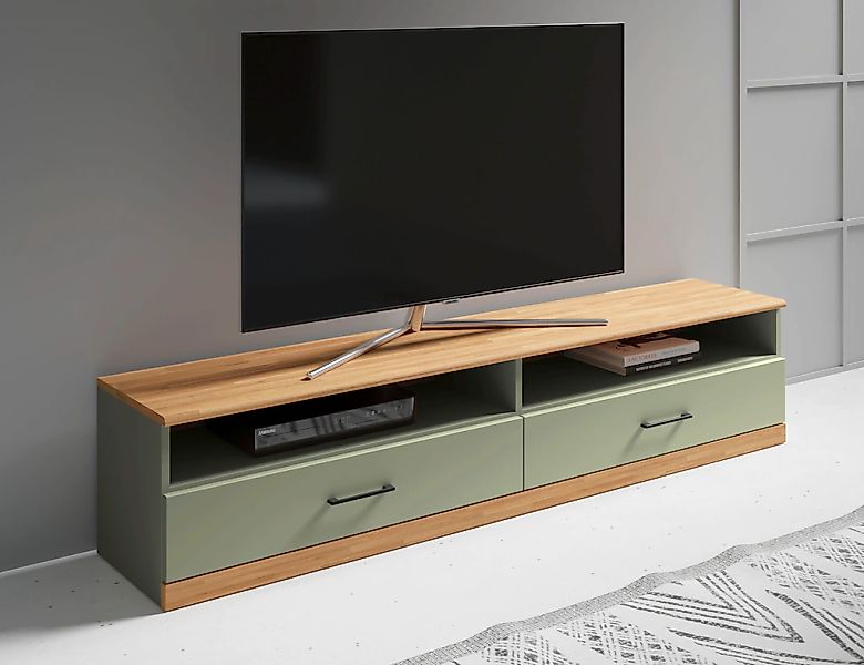 Home affaire Lowboard "Ribe,140cm breit,38cm hoch mit 2 Klappen,Oberplatte günstig online kaufen