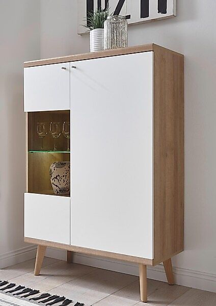andas Vitrine "Merle" Scandi Design, Höhe 134 cm günstig online kaufen