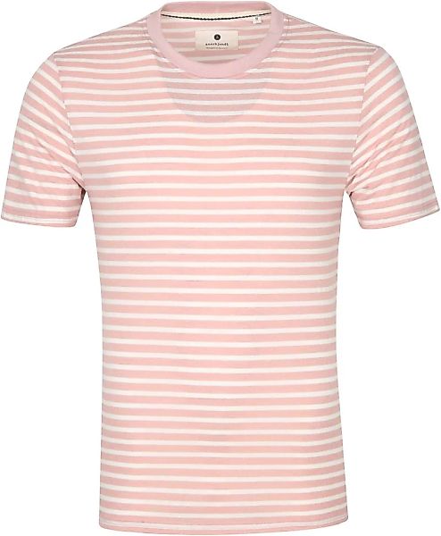 Anerkjendt T-shirt Akrod Streifen Rosa - Größe XL günstig online kaufen