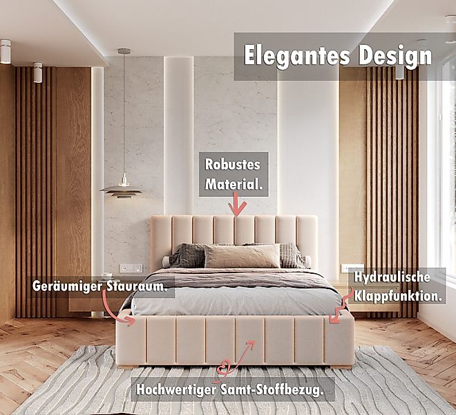 FDM Polsterbett Stauraumbett Bettgestell 90x200, 120x200, günstig online kaufen