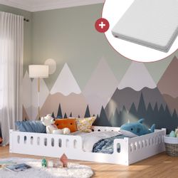 Bellabino Kinderbett Miera (Bodenbett 140x200 cm, günstig online kaufen