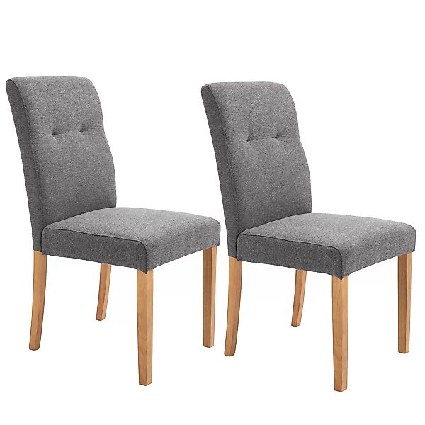 HOMCOM 2er-Set Esszimmerstühle Essstühle mit gepolstertem Sitz Stuhl Polste günstig online kaufen