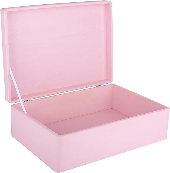 Creative Deco Holzkiste XL Große Holzkiste mit Deckel, 40x30x14 cm, Erinner günstig online kaufen